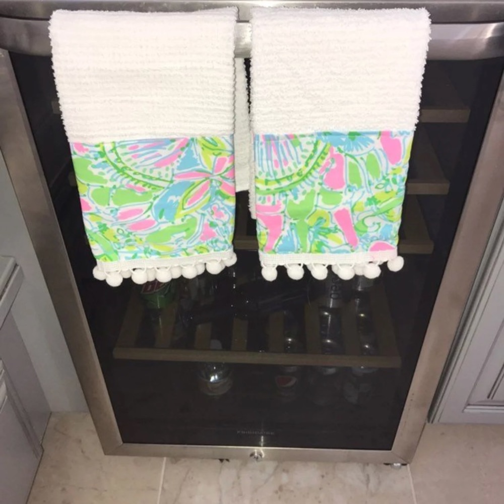 Coconut Jungle Pompom Kitchen Towel Set